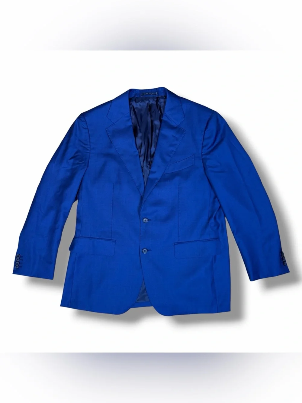 Suitsupply Havana Flap Blazer Suit Jacket 46 Slim Vitale Barberis Blue Wool S110